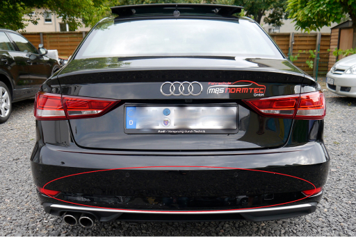 Audi-Heckschaden Schritt 1: noch kein sichtbarer Schaden